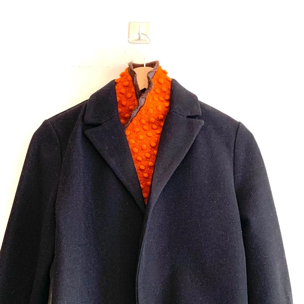 Scarf Wrap Burnt Orange Wool Outer Faux Fur Lining